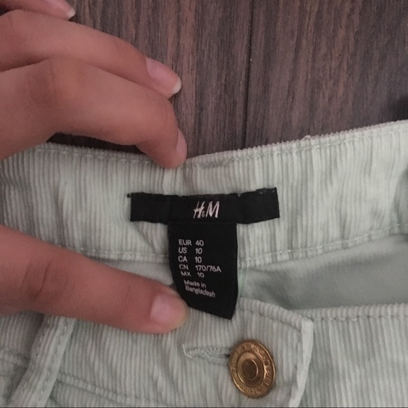 Mint Green Corduroy Pants - Picture 6 of 7